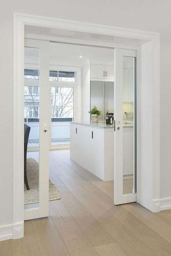 1 Lite Glass Pocket Door - DALMATIAN DOORS™ and Woodworking