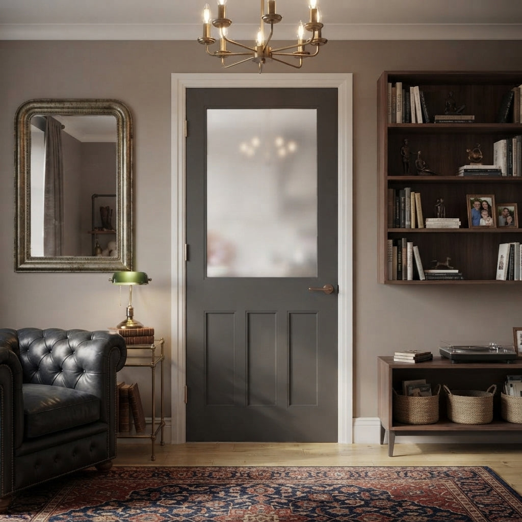 1 Lite Over 3 Wood Panel Door - DALMATIAN DOORS™ and Woodworking