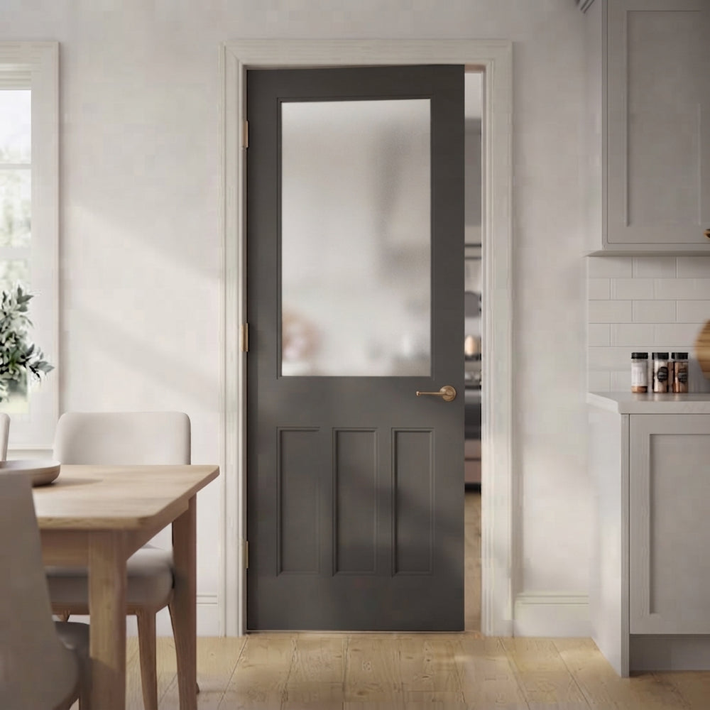 1 Lite Over 3 Wood Panel Door - DALMATIAN DOORS™ and Woodworking