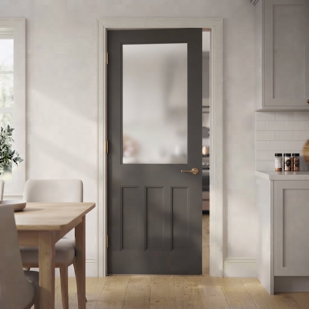 1 Lite Over 3 Wood Panel Door - DALMATIAN DOORS™ and Woodworking