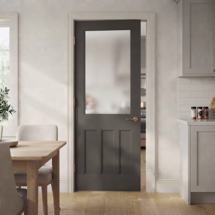 1 Lite Over 3 Wood Panel Door - DALMATIAN DOORS™ and Woodworking