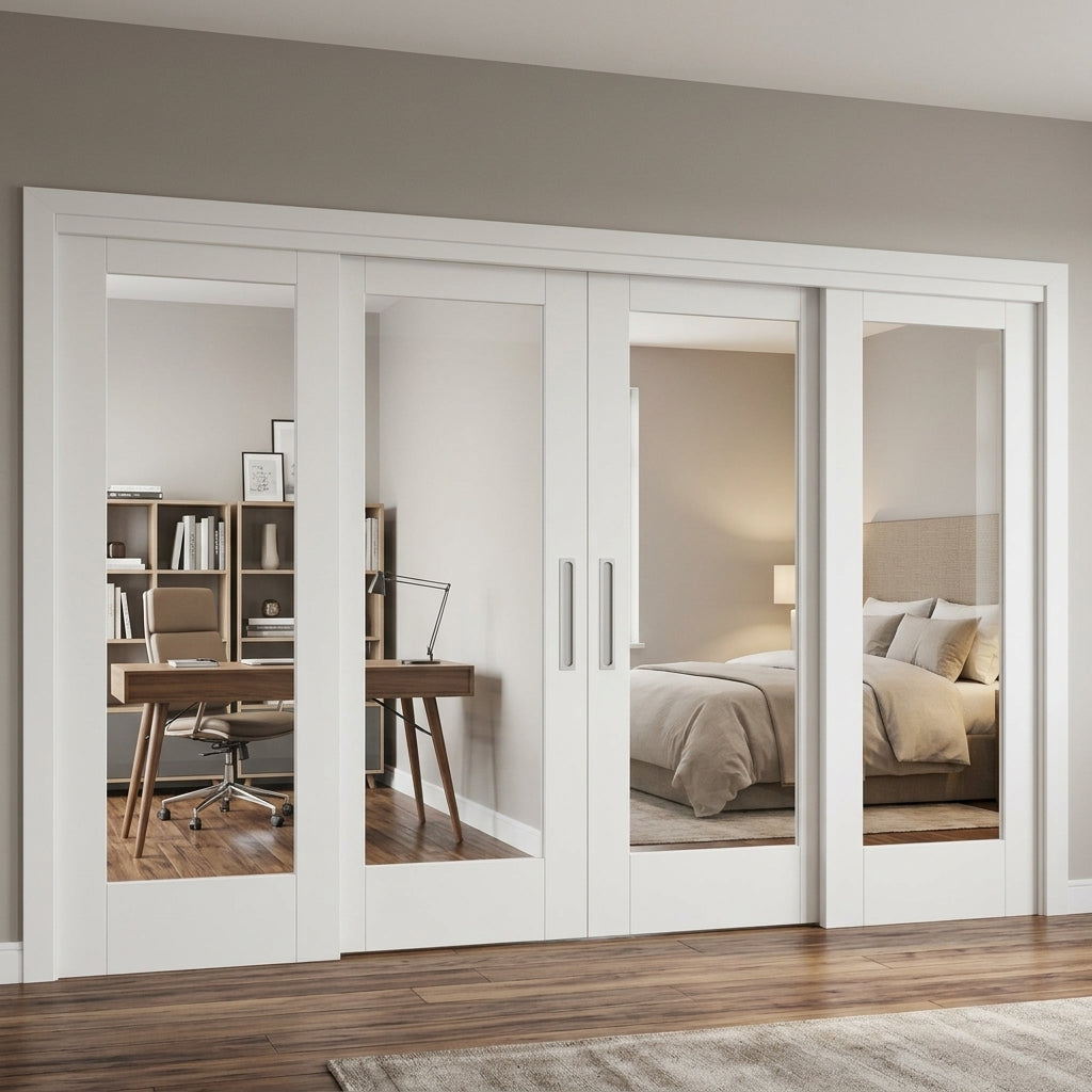 1 Lite Glass Bypass Door - DALMATIAN DOORS™ and Woodworking