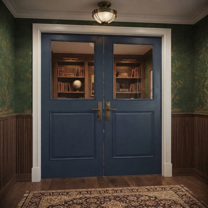 1 Lite Over 1 Wood Panel French Door - DALMATIAN DOORS™ and Woodworking