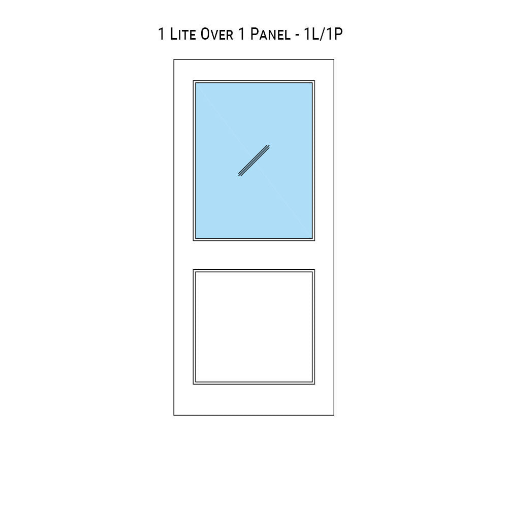 1 Lite Over One Solid Wood Panel Door - DALMATIAN DOORS™ and Woodworking
