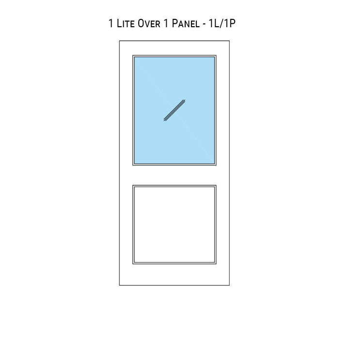 1 Lite Over One Solid Wood Panel Door - DALMATIAN DOORS™ and Woodworking
