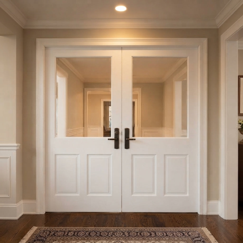 1 Lite Over 2 Wood Panel French Door - DALMATIAN DOORS™ and Woodworking
