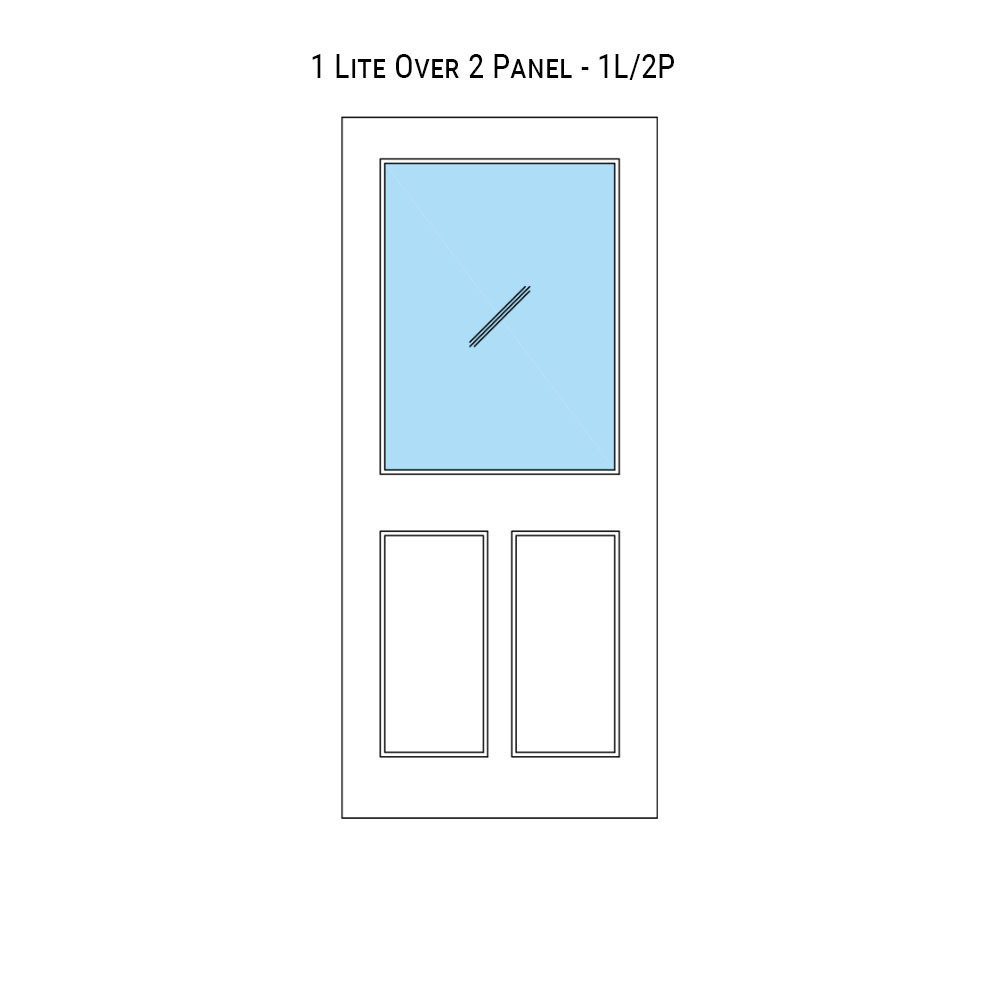 1 Lite Over 2 Wood Panel Barn Door - DALMATIAN DOORS™ and Woodworking