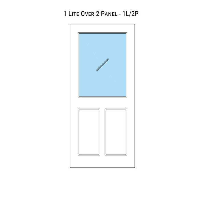 1 Lite Over 2 Wood Panel Door - DALMATIAN DOORS™ and Woodworking