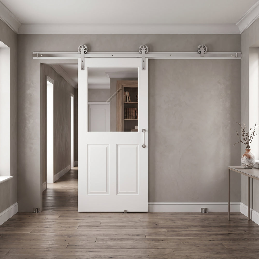 1 Lite Over 2 Wood Panel Barn Door - DALMATIAN DOORS™ and Woodworking