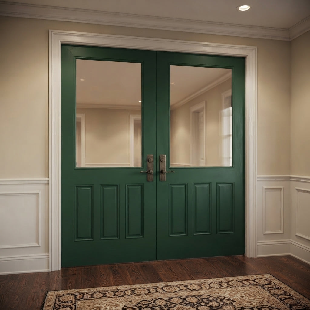 1 Lite Over 3 Wood Panel French Door - DALMATIAN DOORS™ and Woodworking