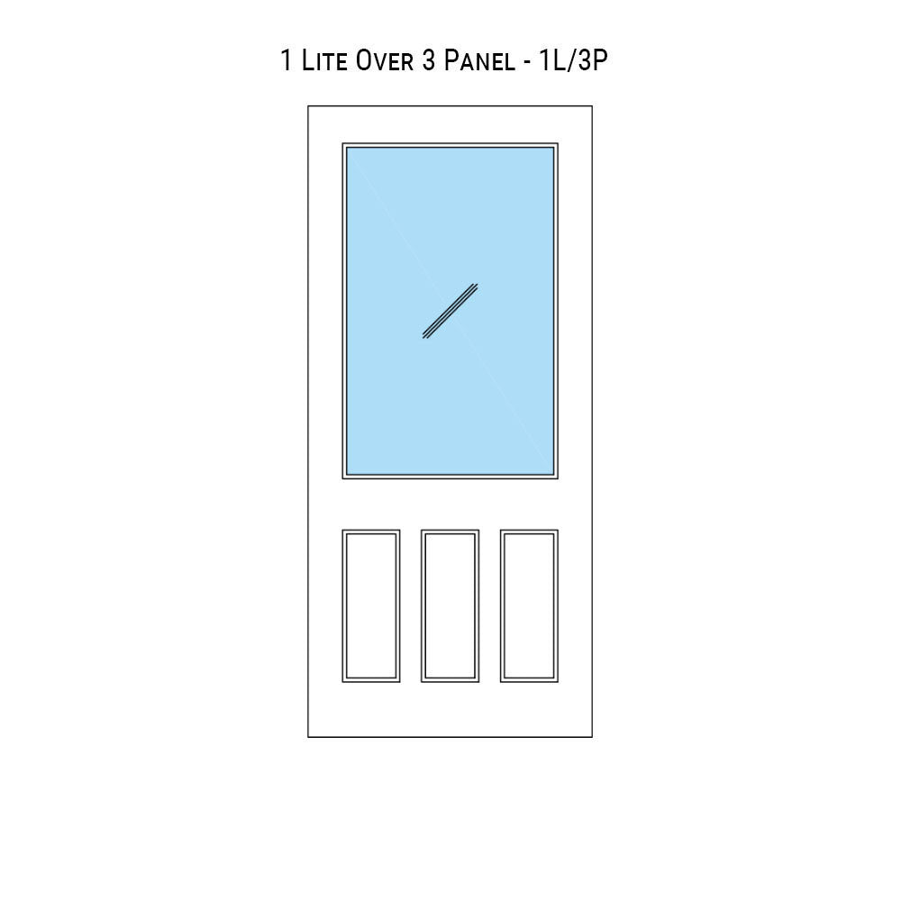 1 Lite Over 3 Wood Panel Barn Door - DALMATIAN DOORS™ and Woodworking