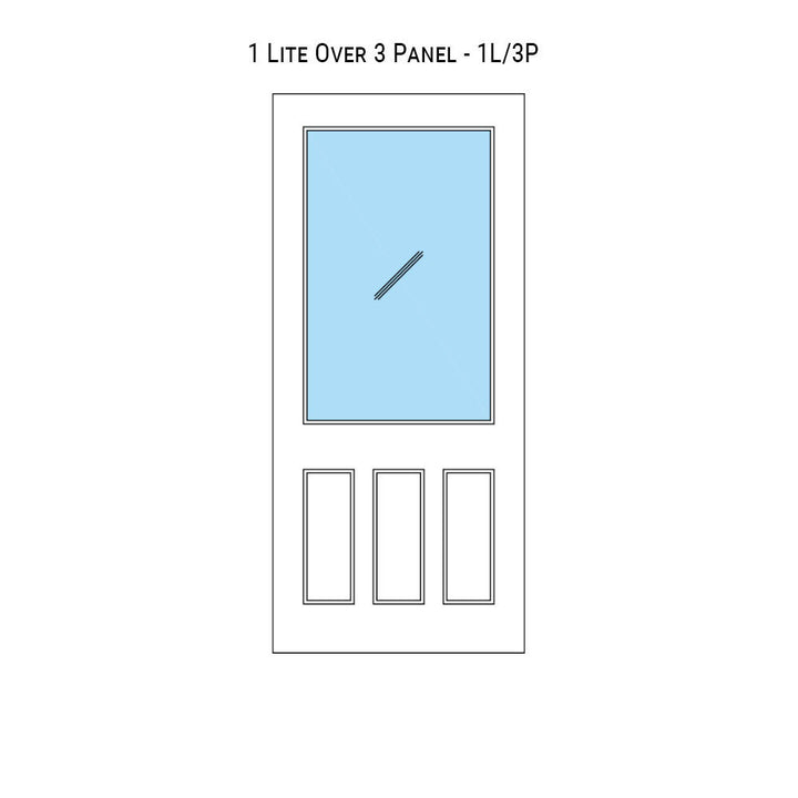 1 Lite Over 3 Wood Panel Barn Door - DALMATIAN DOORS™ and Woodworking