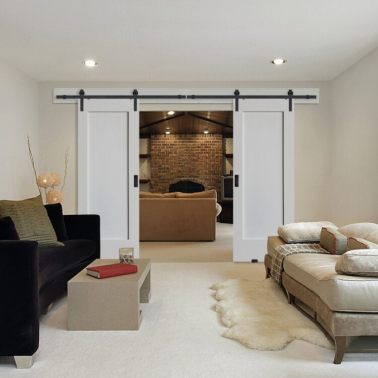 Wood 1 Panel Double Barn Door - DALMATIAN DOORS™ and Woodworking