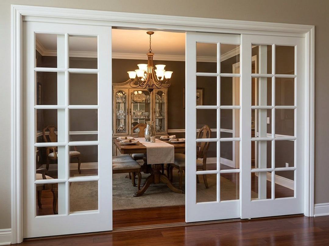 10 Lite Glass Bypass Door - DALMATIAN DOORS™ and Woodworking