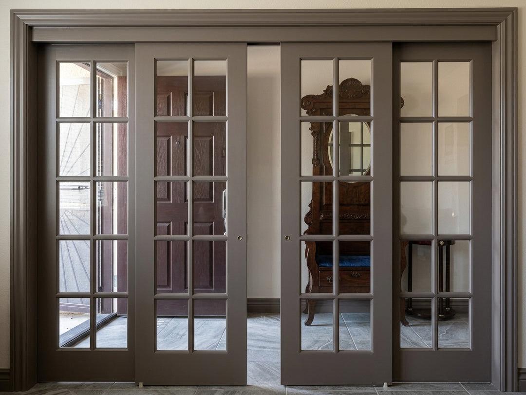 10 Lite Glass Bypass Door - DALMATIAN DOORS™ and Woodworking