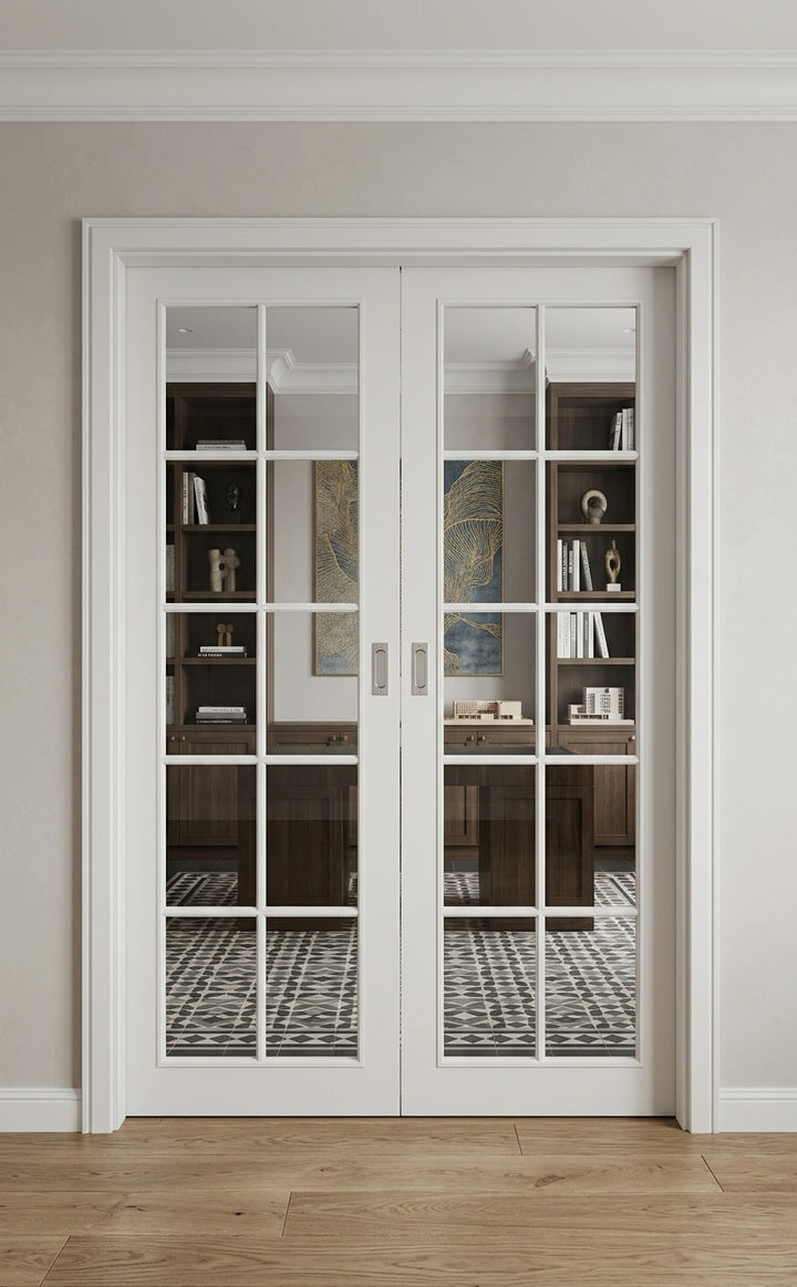 10 Lite Glass Pocket Door - DALMATIAN DOORS™ and Woodworking