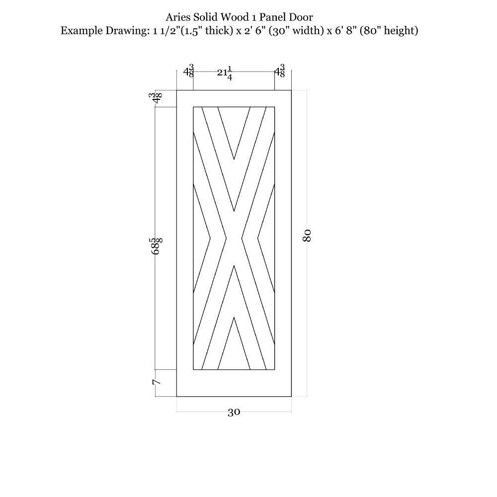 Aries Wood Single Panel Barn Door - DALMATIAN DOORS™ and Woodworking