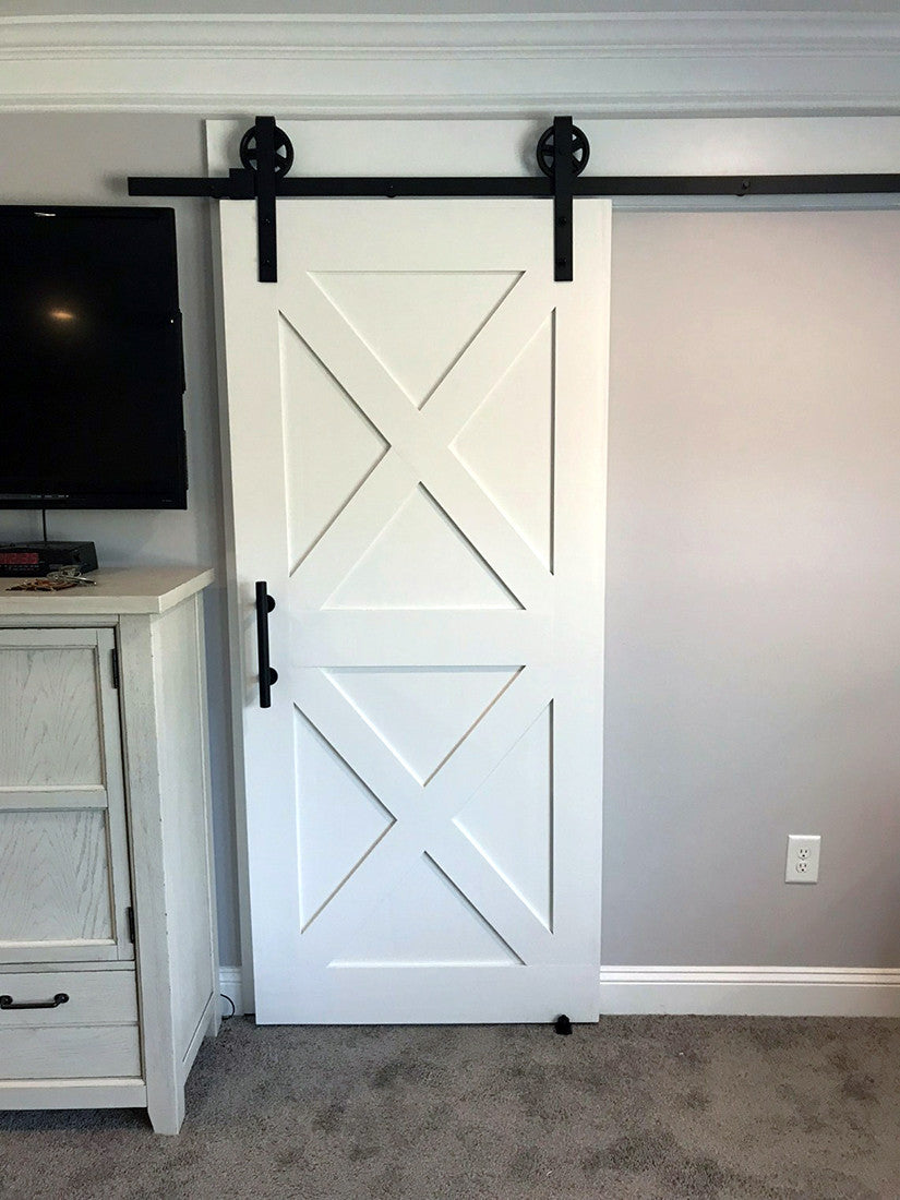 Double X Brace Wood 2 Panel Barn Door - DALMATIAN DOORS™ and Woodworking