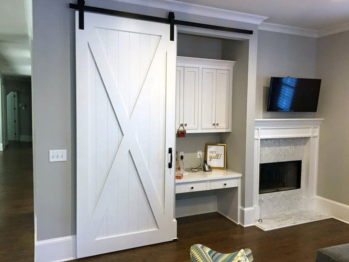 X Brace Wood 1 Panel Barn Door - DALMATIAN DOORS™ and Woodworking