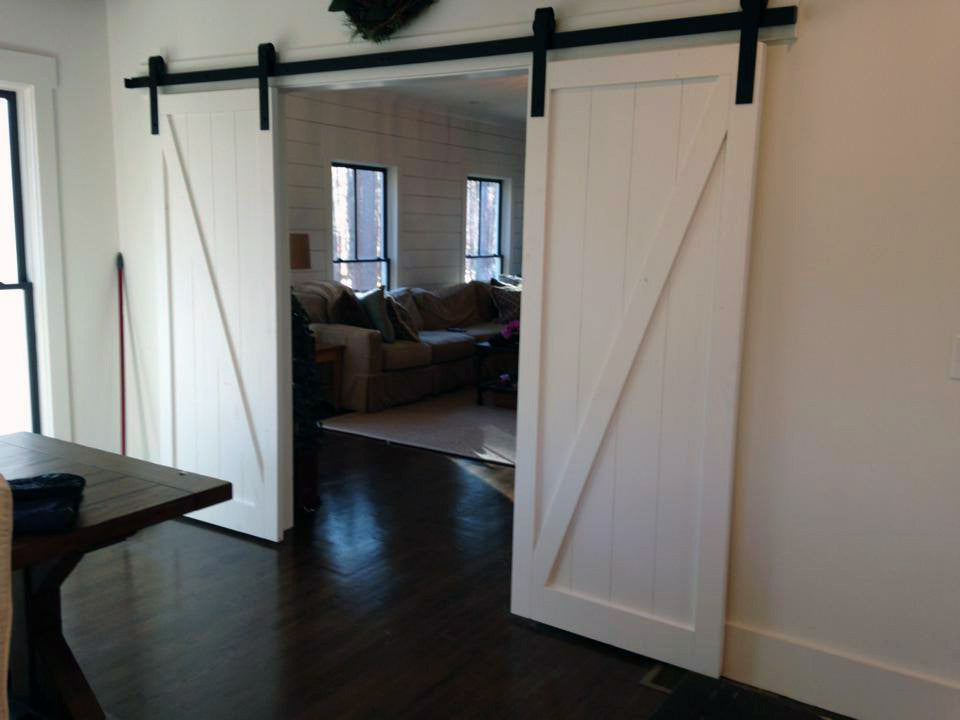 Z Brace Wood 1 Panel Double Barn Door - DALMATIAN DOORS™ and Woodworking