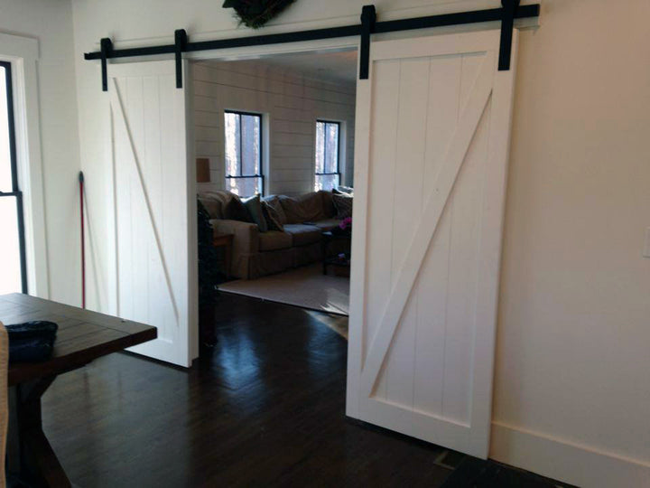 Z Brace Wood 1 Panel Double Barn Door - DALMATIAN DOORS™ and Woodworking