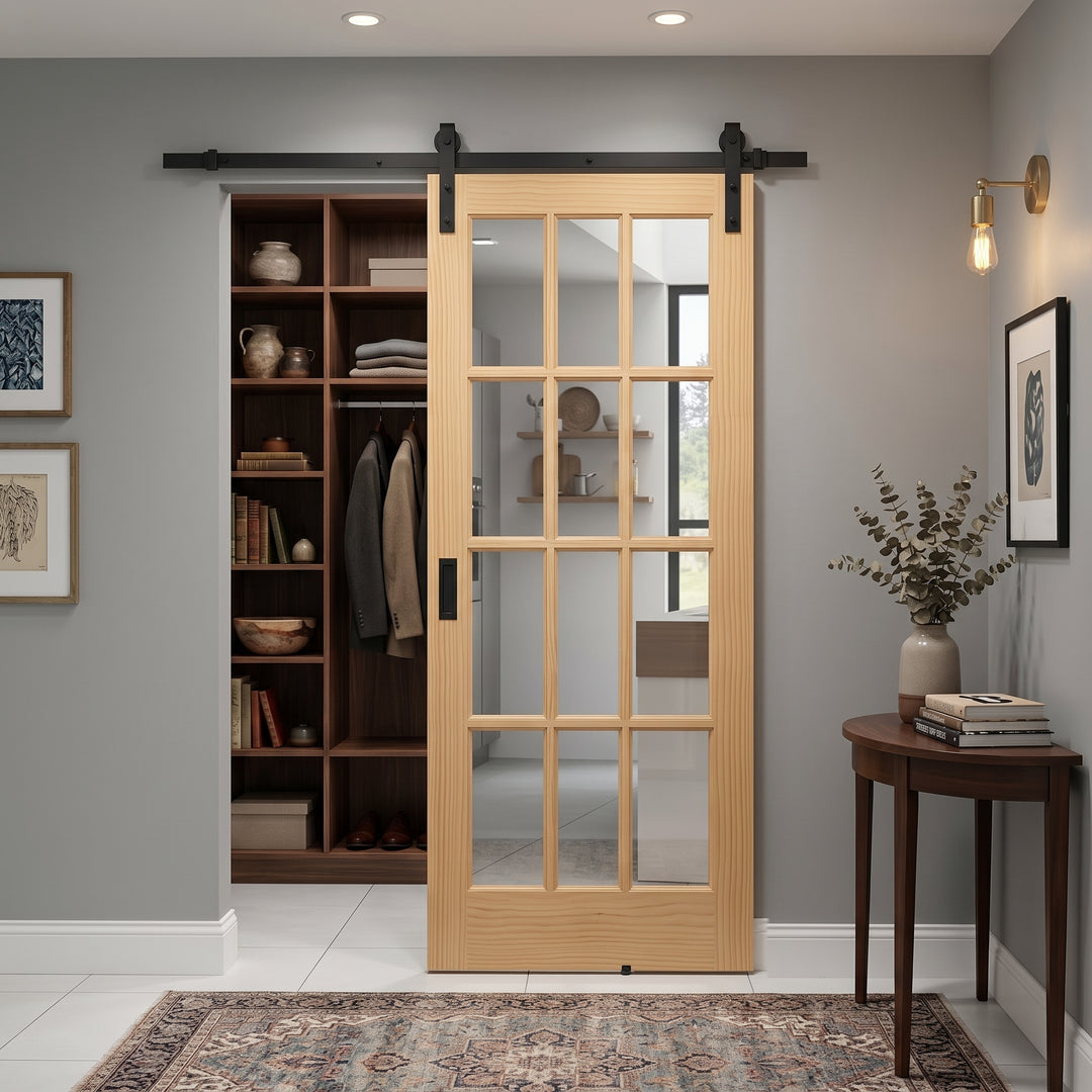 12 Lite Glass Barn Door - DALMATIAN DOORS™ and Woodworking