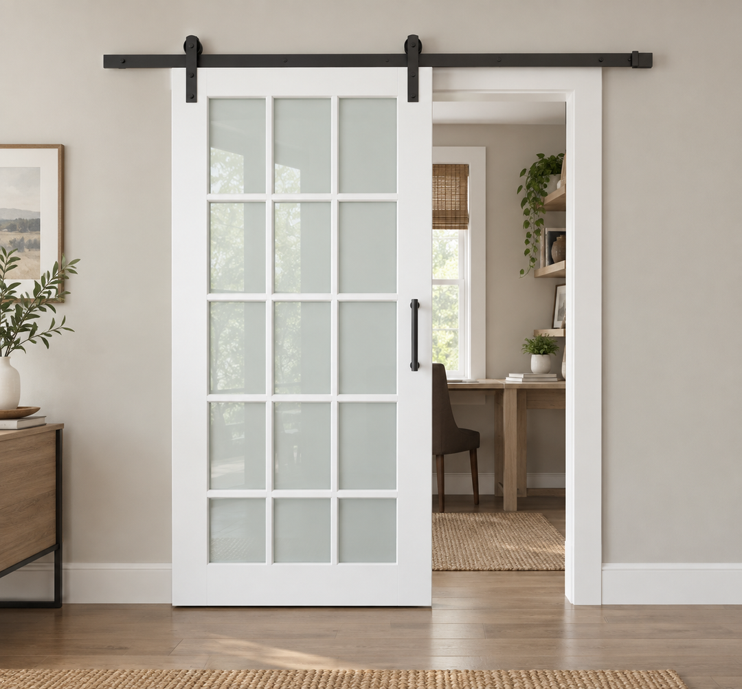 12 Lite Glass Barn Door - DALMATIAN DOORS™ and Woodworking