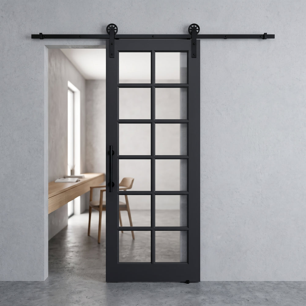 12 Lite Glass Barn Door - DALMATIAN DOORS™ and Woodworking