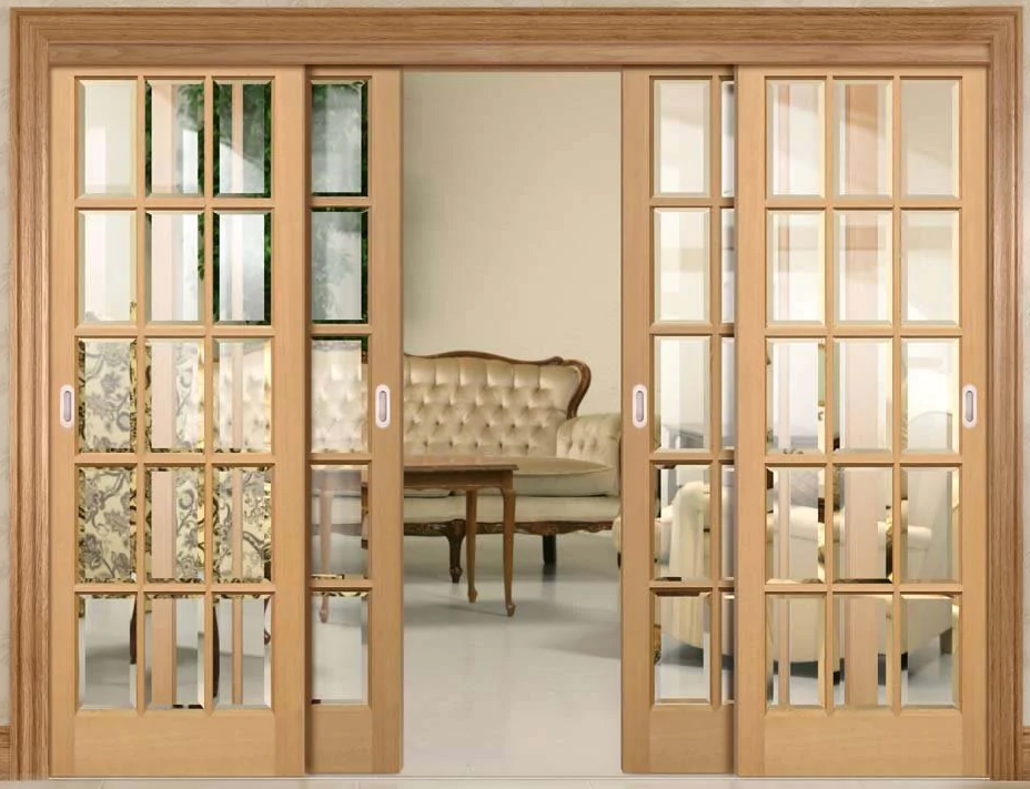15 Lite Glass Bypass Door - DALMATIAN DOORS™ and Woodworking