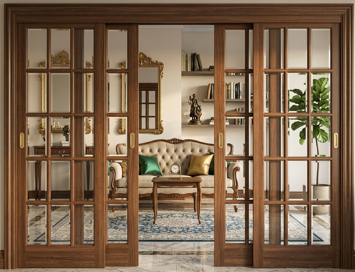 15 Lite Glass Bypass Door - DALMATIAN DOORS™ and Woodworking