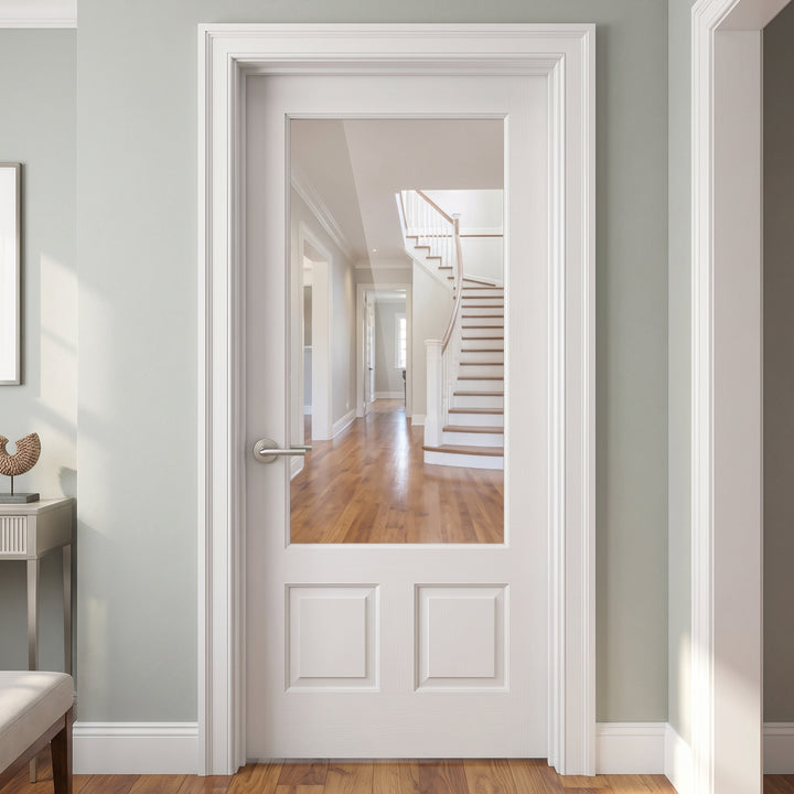 1 Lite Over 2 Wood Panel Door