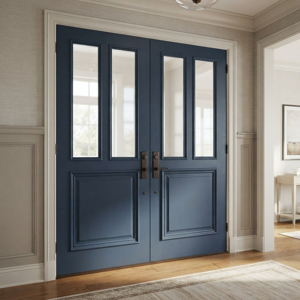 2 Lite Over 1 Wood Panel French Door - DALMATIAN DOORS™ and Woodworking
