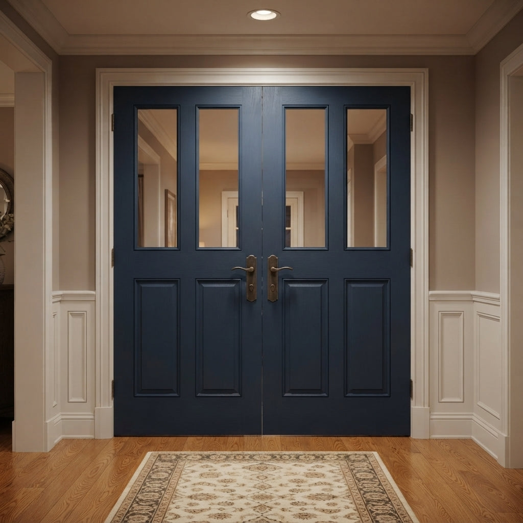 2 Lite Over 2 Wood Panel French Door - DALMATIAN DOORS™ and Woodworking