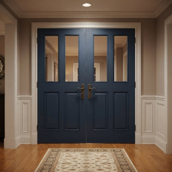 2 Lite Over 2 Wood Panel French Door - DALMATIAN DOORS™ and Woodworking