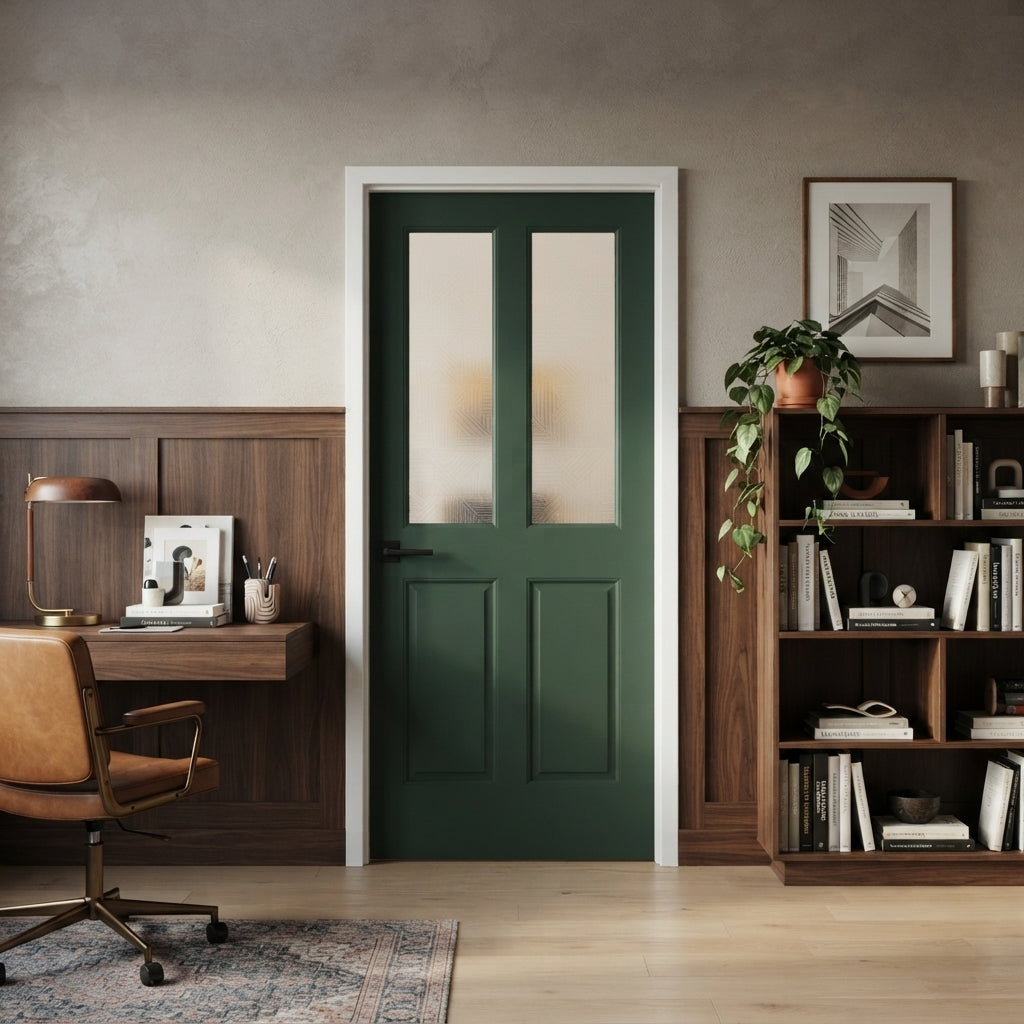 2 Lite Over 2 Wood Panel Door - DALMATIAN DOORS™ and Woodworking