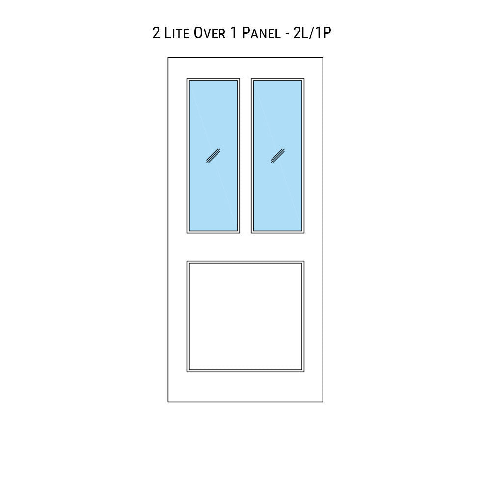 2 Lite Over 1 Wood Panel Door - DALMATIAN DOORS™ and Woodworking