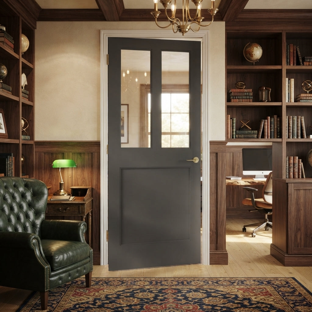 2 Lite Over 1 Wood Panel Door - DALMATIAN DOORS™ and Woodworking
