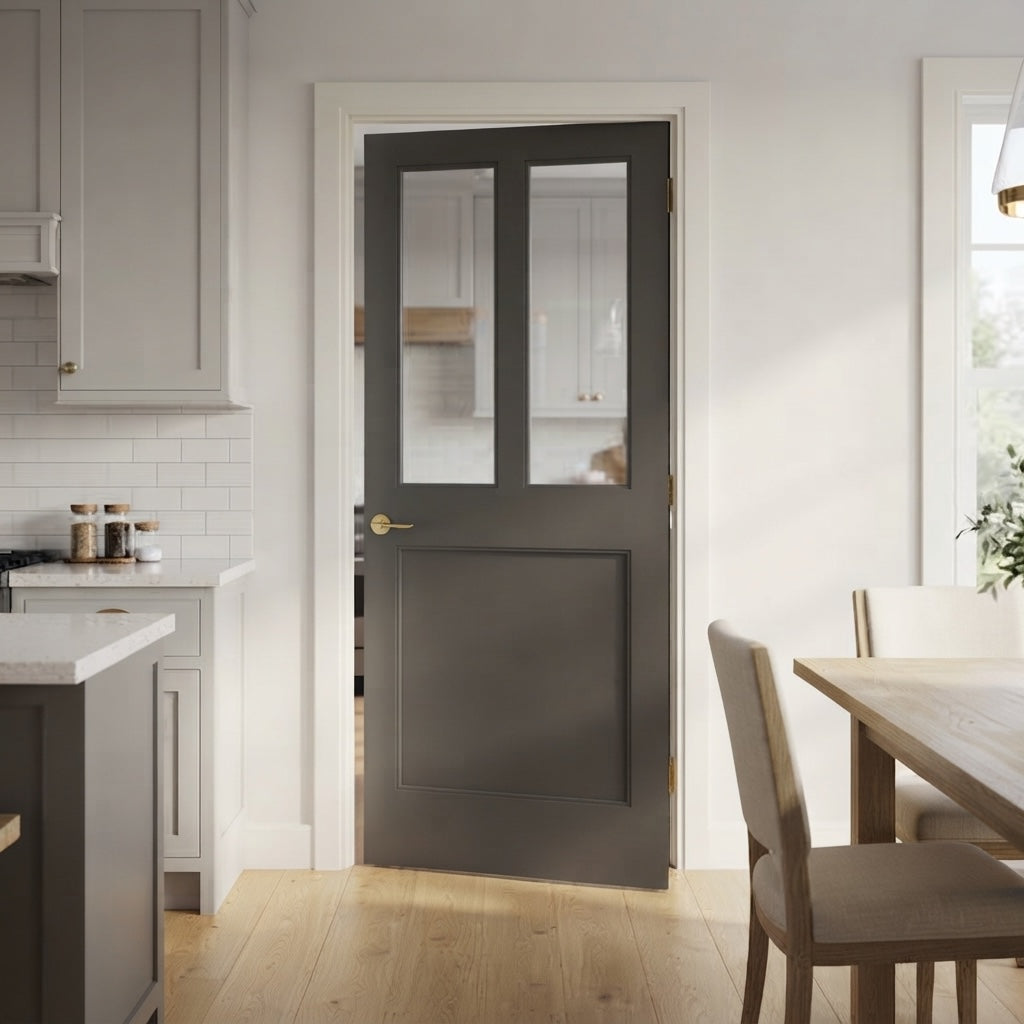 2 Lite Over 1 Wood Panel Door - DALMATIAN DOORS™ and Woodworking
