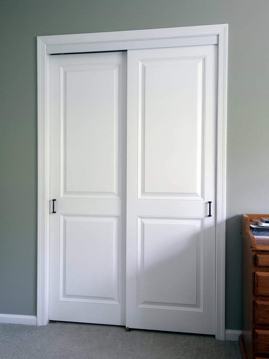 Wood 2 Panel Bypass Door - DALMATIAN DOORS™ and Woodworking