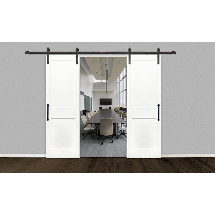 Wood 2 Panel Double Barn Door - DALMATIAN DOORS™ and Woodworking