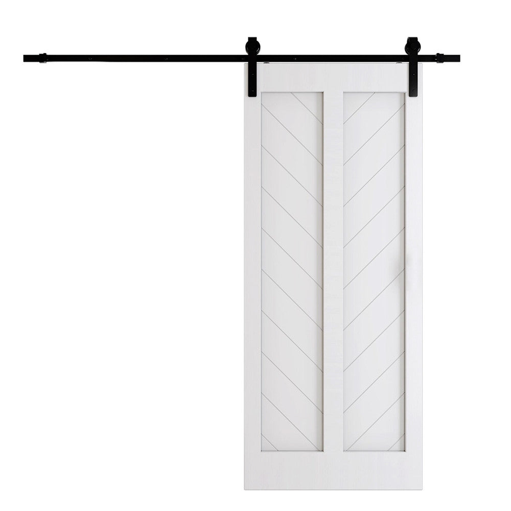 Down Arrow Wood 2 Panel Barn Door - DALMATIAN DOORS™ and Woodworking