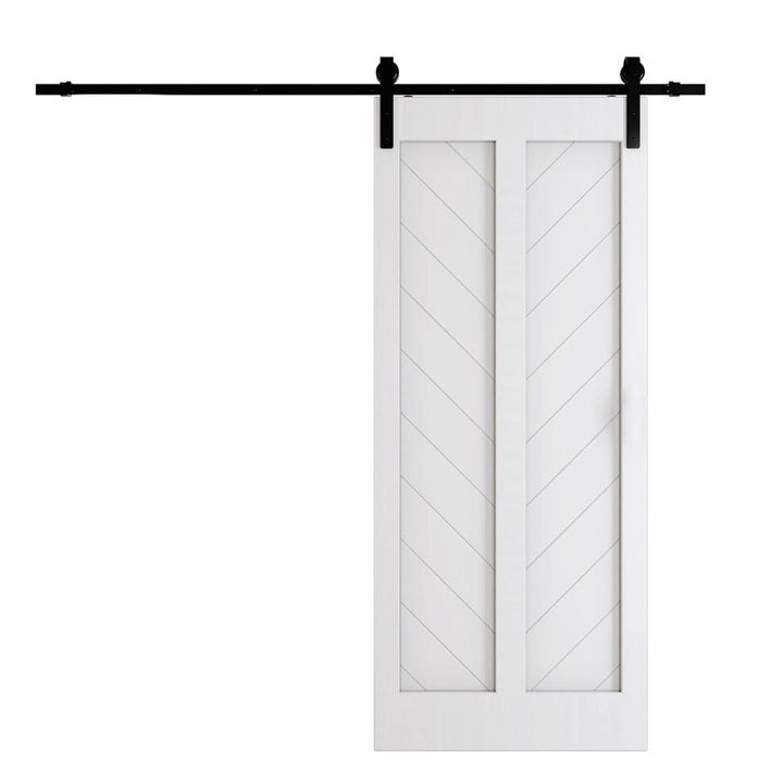 Down Arrow Wood 2 Panel Barn Door - DALMATIAN DOORS™ and Woodworking