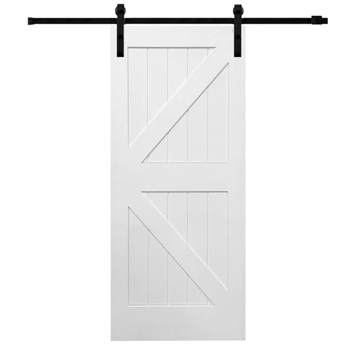 British Brace K Design Wood 2 Panel Barn Door - DALMATIAN DOORS™ and Woodworking