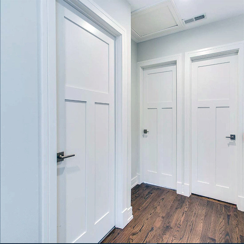 Wood 3 Panel Craftsman Interior Door - DALMATIAN DOORS™ and Woodworking