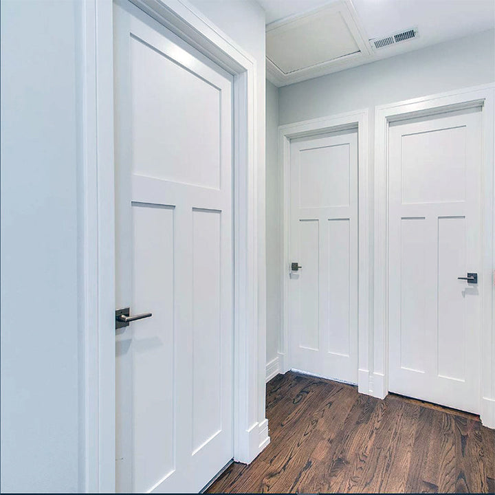 Wood 3 Panel Craftsman Interior Door - DALMATIAN DOORS™ and Woodworking