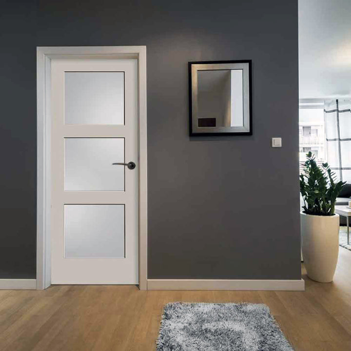 Glass 3 Panel Interior Door - DALMATIAN DOORS™ and Woodworking