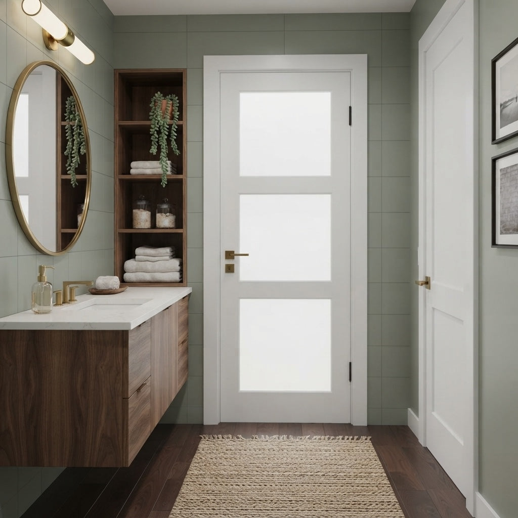 Glass 3 Panel Interior Door - DALMATIAN DOORS™ and Woodworking