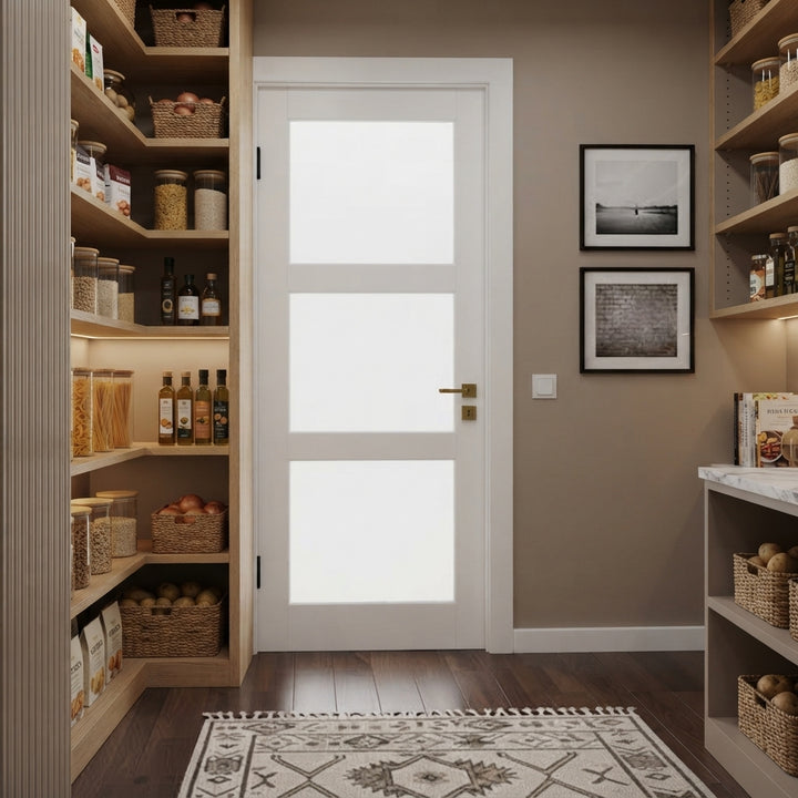 Glass 3 Panel Interior Door - DALMATIAN DOORS™ and Woodworking