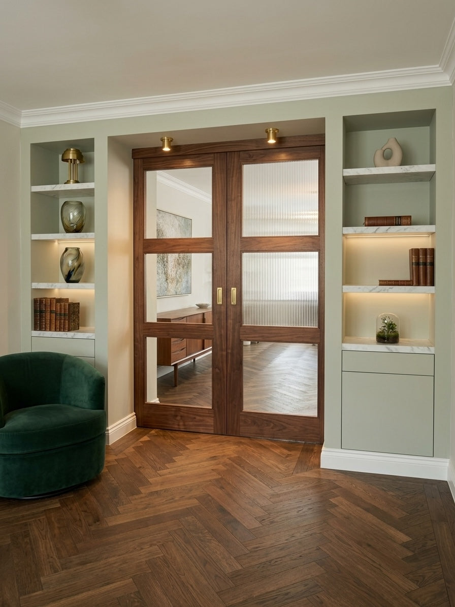 3 Lite Glass Pocket Door - DALMATIAN DOORS™ and Woodworking