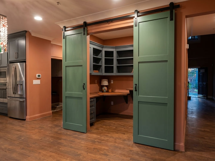 Wood 3 Panel Double Barn Door - DALMATIAN DOORS™ and Woodworking